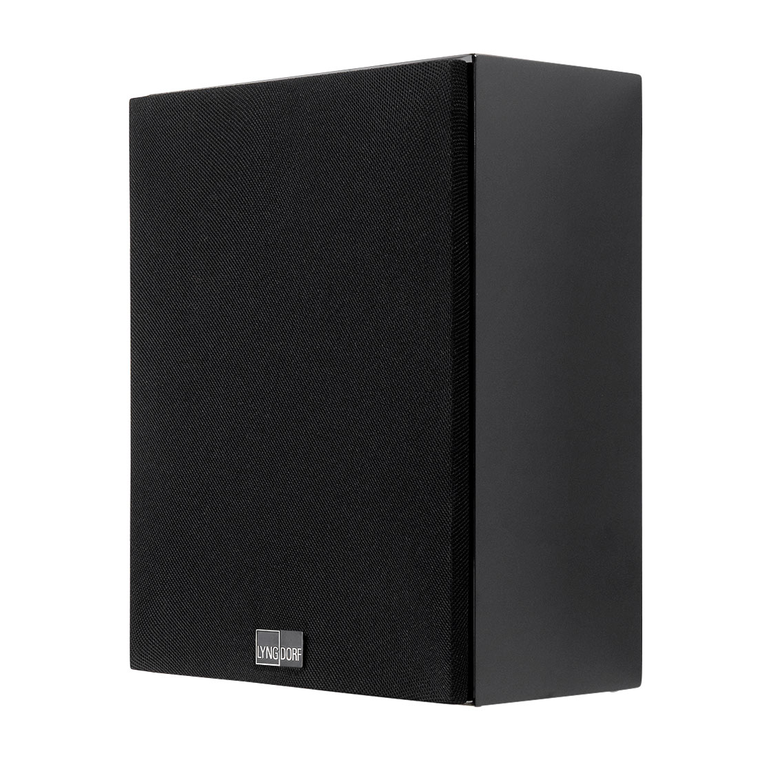 Lyngdorf MH-2 schwarz Satellitenlautsprecher Bildformat 1100x1100 weißer Hintergrund