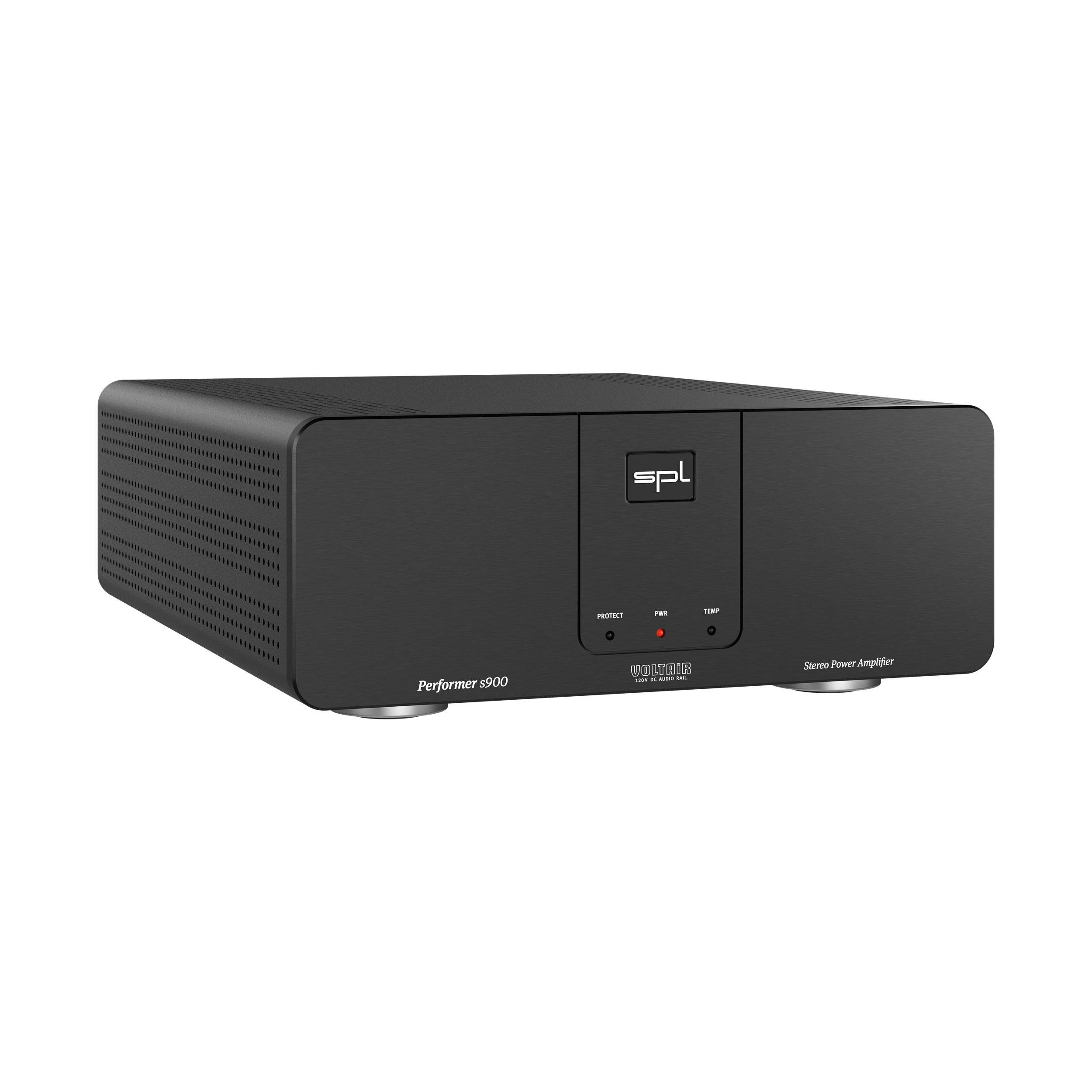 SPL Performer s900 Stereo-Endstufe left  schwarzes Gehäuse Bildformat 1zu1 weißer Hintergrund SPL Performer s900 Stereo-Endstufe left schwarzes Gehäuse Bildformat 1zu1 weißer Hintergrund