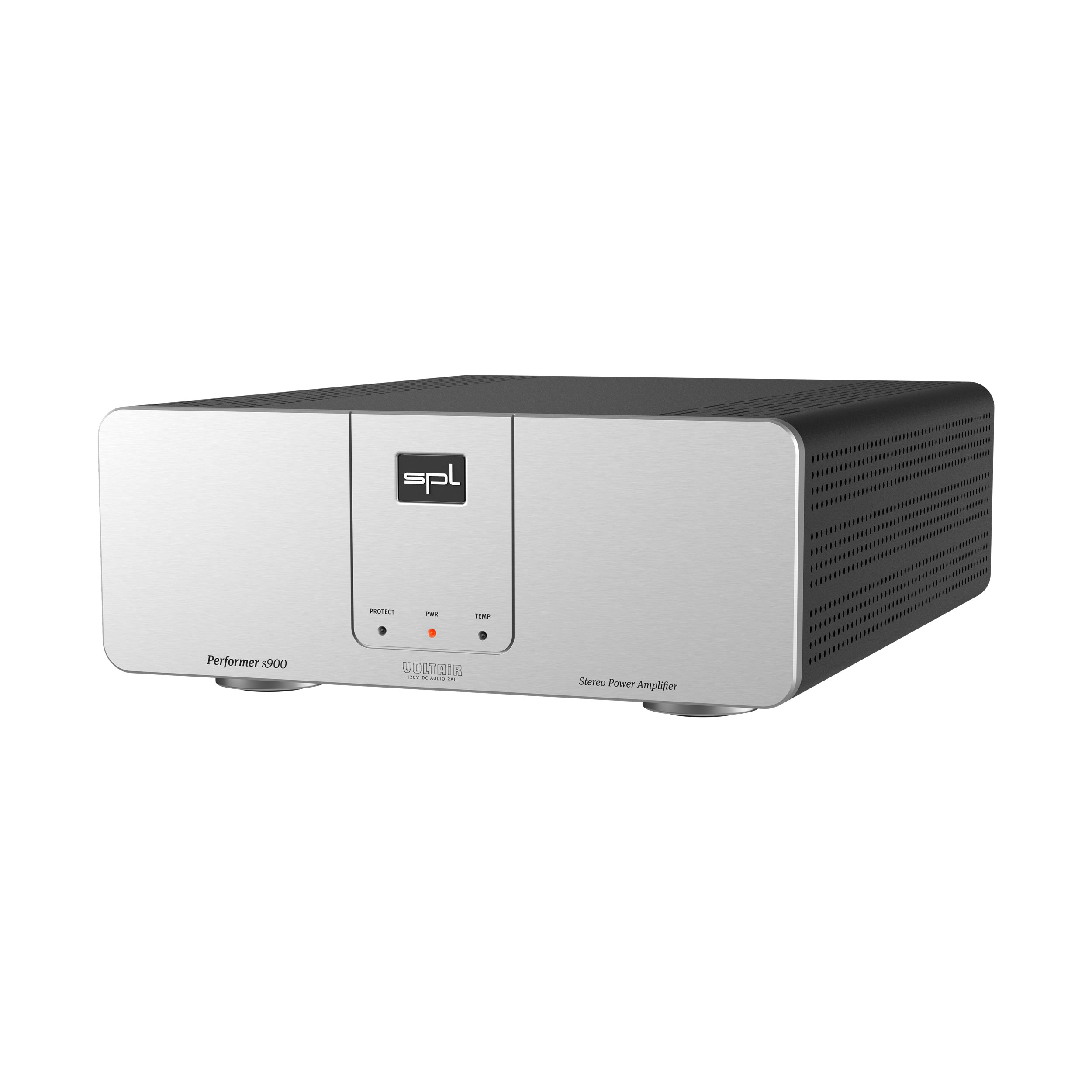 SPL Performer s900 Stereo-Endstufe right   Front Silber schwarzes Gehäuse Bildformat 1zu1 weißer Hintergrund SPL Performer s900 Stereo-Endstufe right Front Silber schwarzes Gehäuse Bildformat 1zu1 weißer Hintergrund