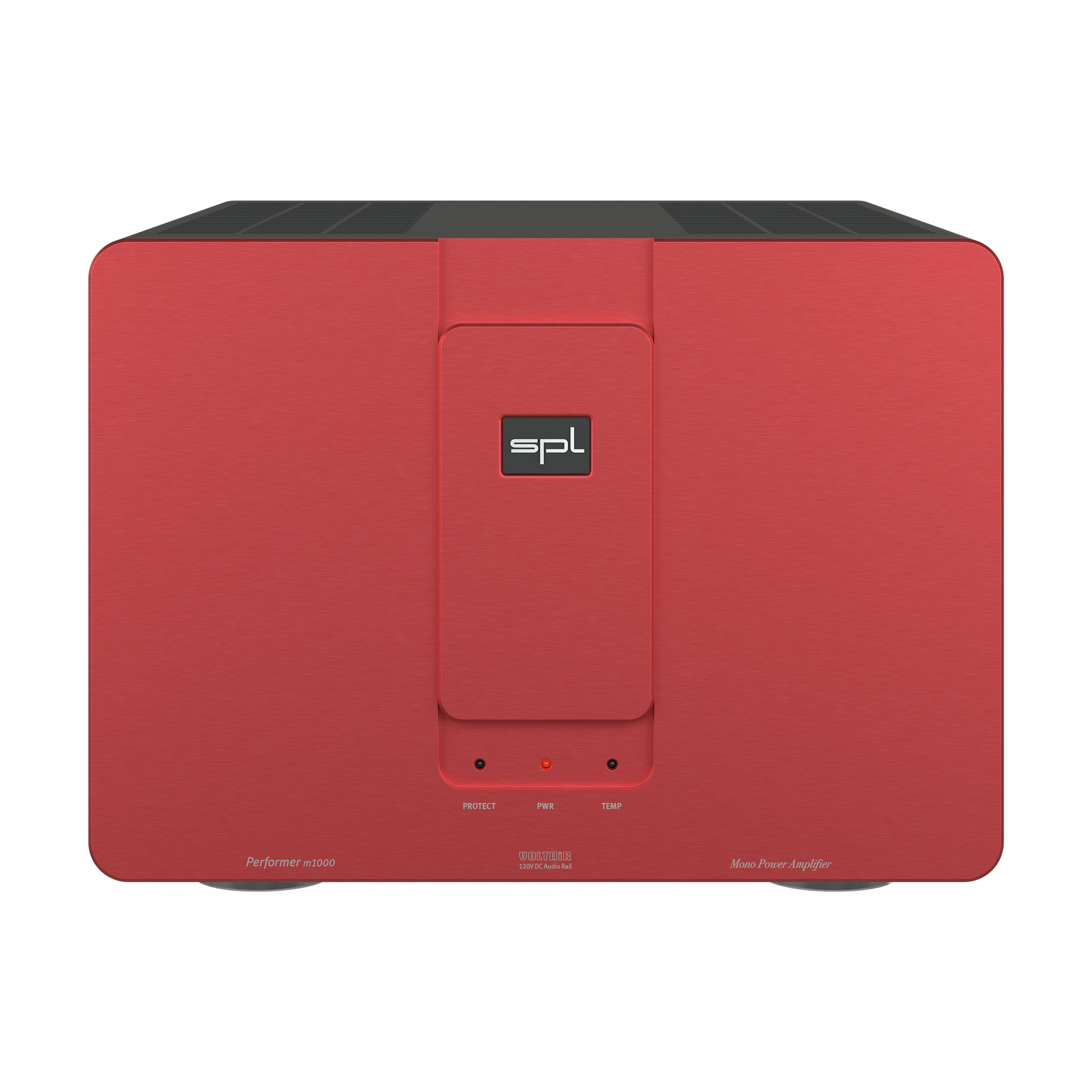 SPL Performer m1000 Mono-Endstufe Front Rot-Rot Gehäuse Schwarz Bildformat 1zu1 weißer Hintergrund SPL Performer m1000 Mono-Endstufe Front Rot-Rot Gehäuse Schwarz Bildformat 1zu1 weißer Hintergrund