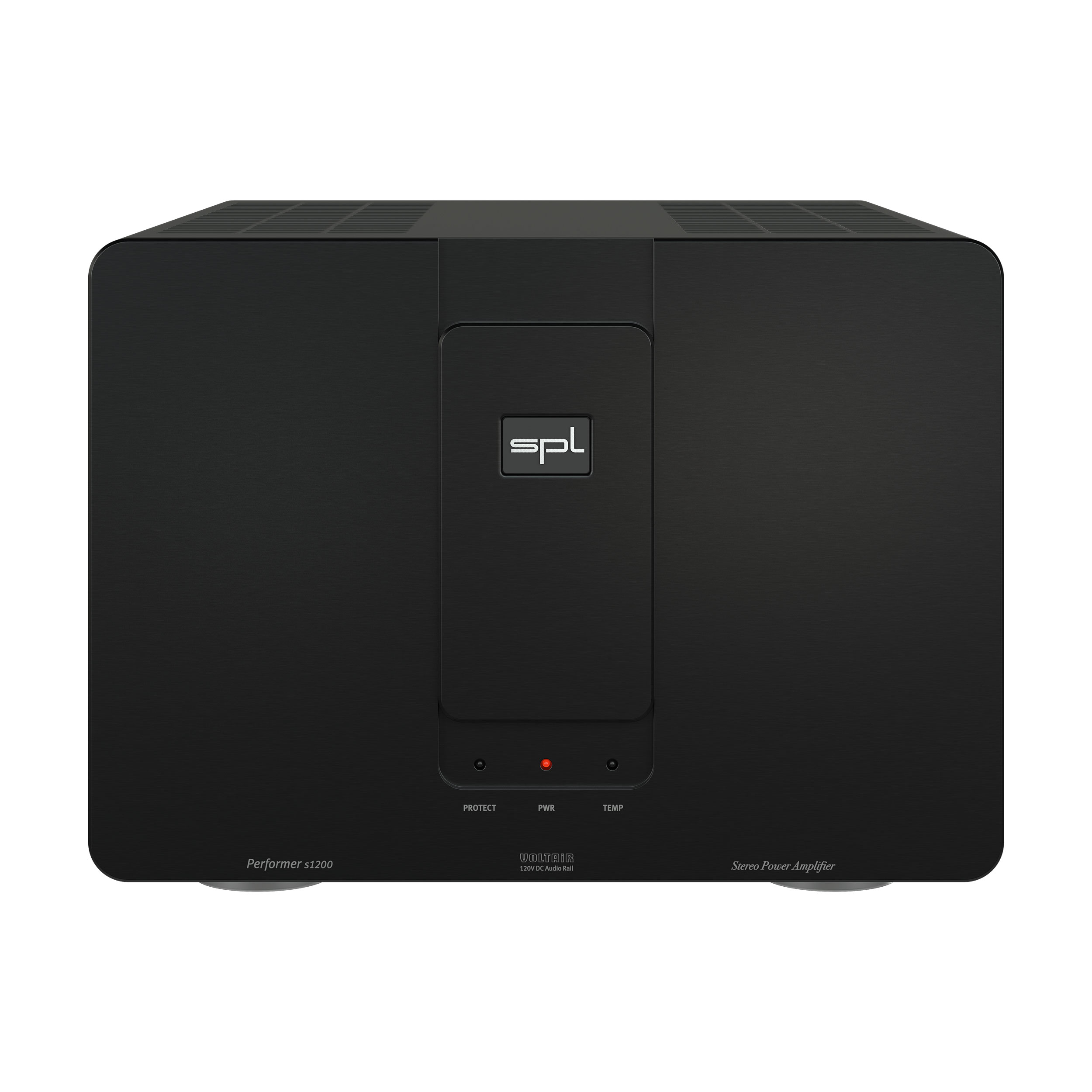 SPL Performer s1200 Stereo-Endstufe Front Schwarz-Schwarz Gehäuse Schwarz Bildformat 1zu1 weißer Hintergrund SPL Performer s1200 Stereo-Endstufe Front Schwarz-Schwarz Gehäuse Schwarz Bildformat 1zu1 weißer Hintergrund