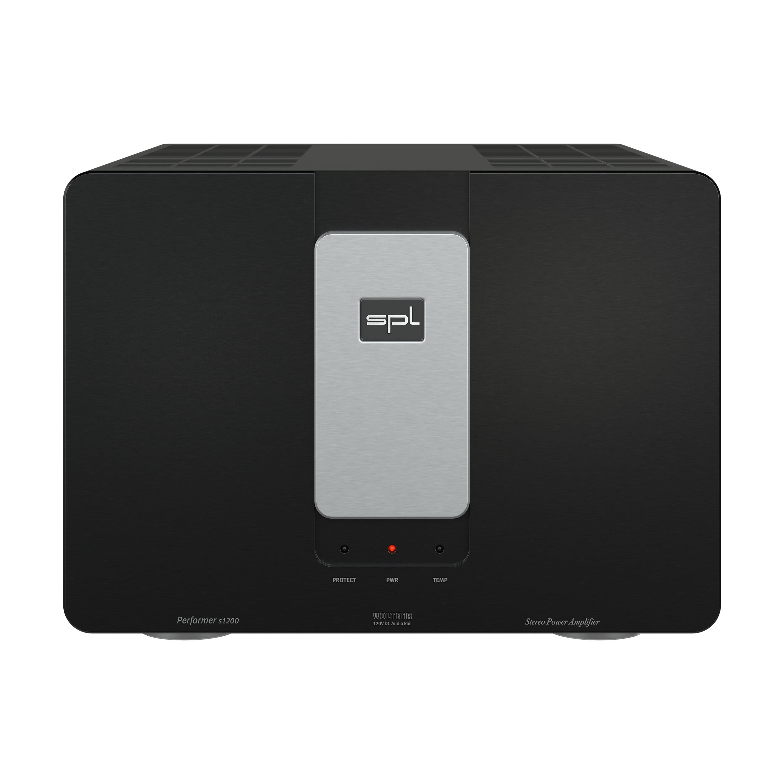 SPL Performer s1200 Stereo-Endstufe Front Schwarz-Silber Gehäuse Schwarz Bildformat 1zu1 weißer Hintergrund SPL Performer s1200 Stereo-Endstufe Front Schwarz-Silber Gehäuse Schwarz Bildformat 1zu1 weißer Hintergrund