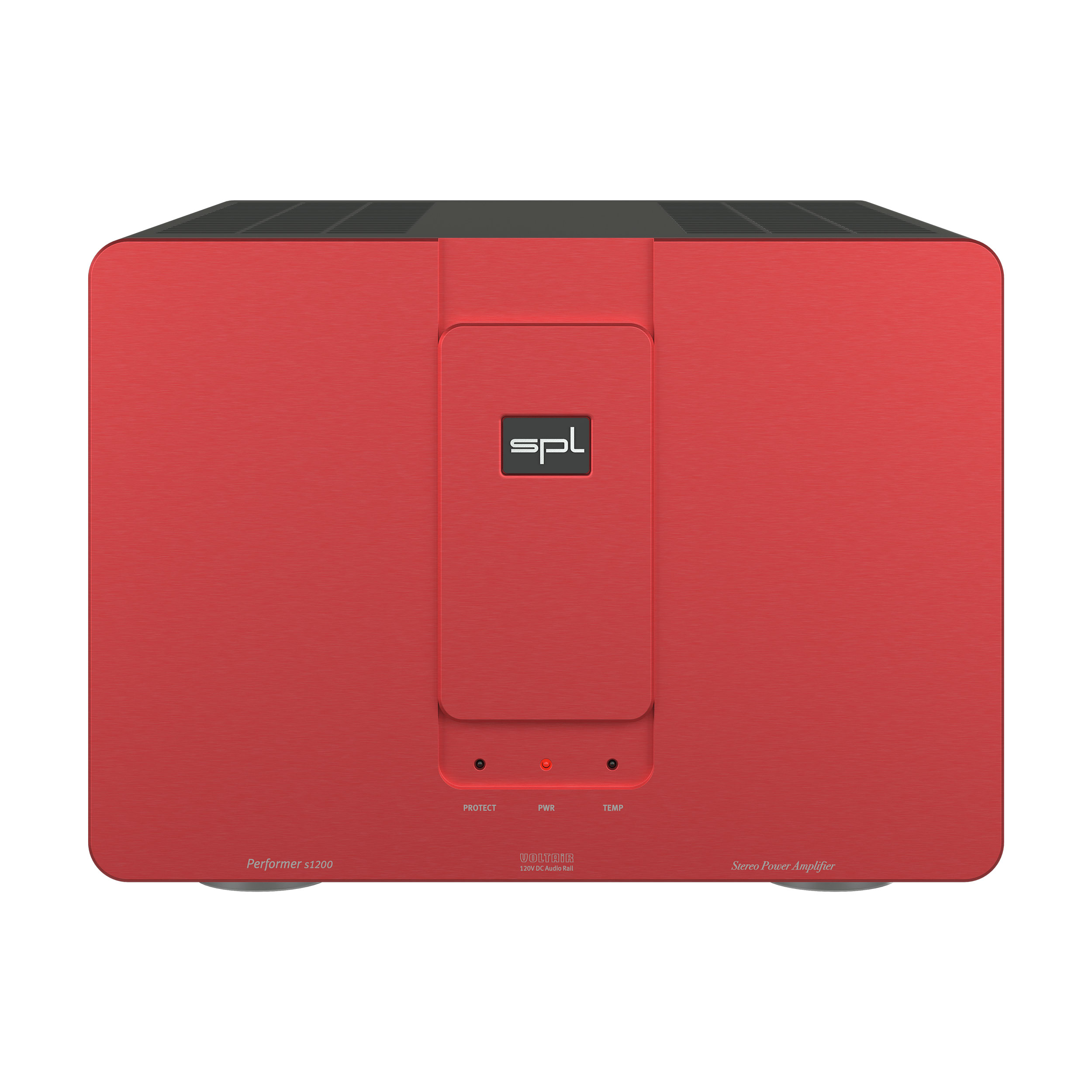 SPL Performer s1200 Stereo-Endstufe Front Rot-Rot Gehäuse Schwarz Bildformat 1zu1 weißer Hintergrund SPL Performer s1200 Stereo-Endstufe Front Rot-Rot Gehäuse Schwarz Bildformat 1zu1 weißer Hintergrund