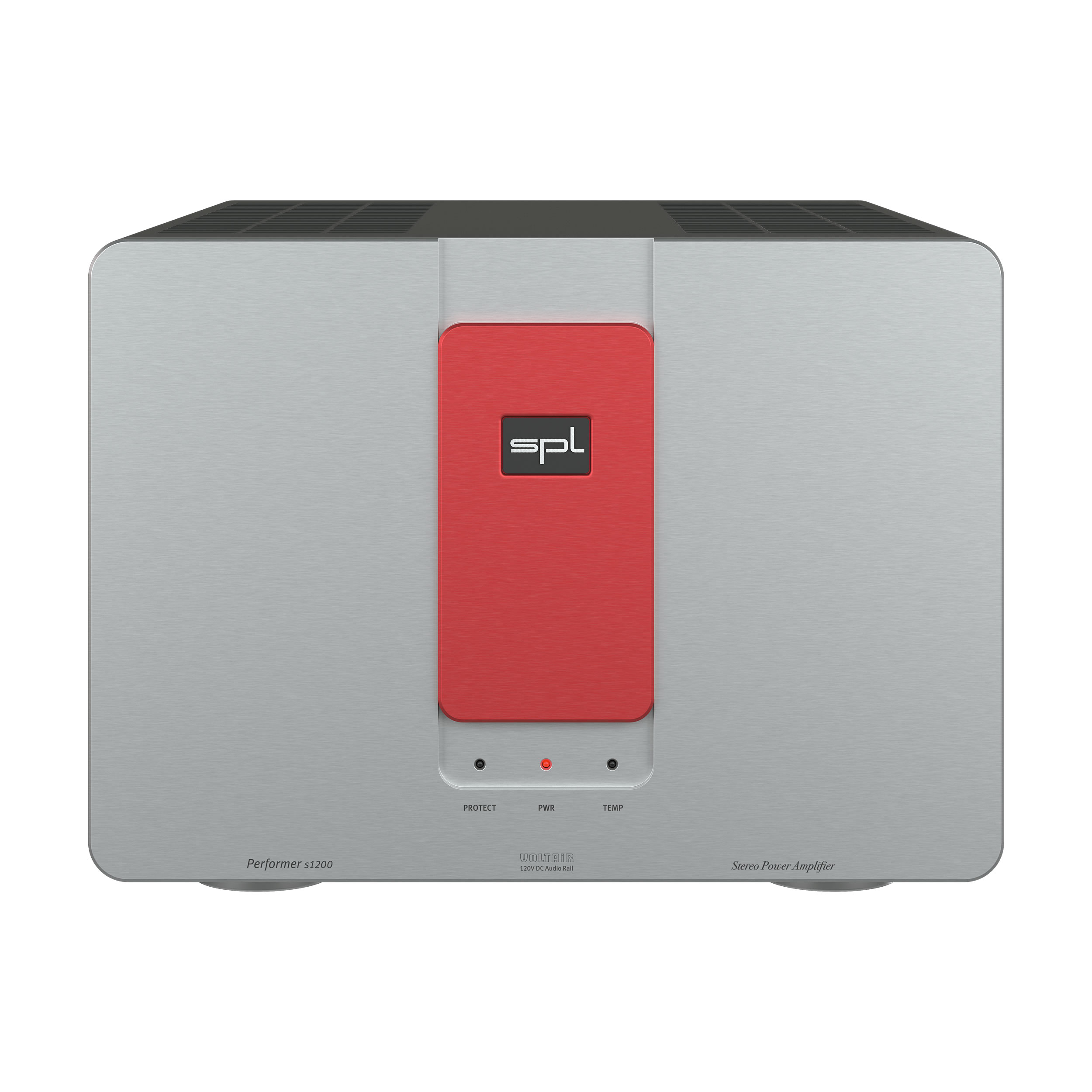 SPL Performer s1200 Stereo-Endstufe Front Silber-Rot Gehäuse Schwarz Bildformat 1zu1 weißer Hintergrund SPL Performer s1200 Stereo-Endstufe Front Silber-Rot Gehäuse Schwarz Bildformat 1zu1 weißer Hintergrund